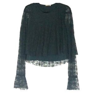 Zara blouse, lace cover